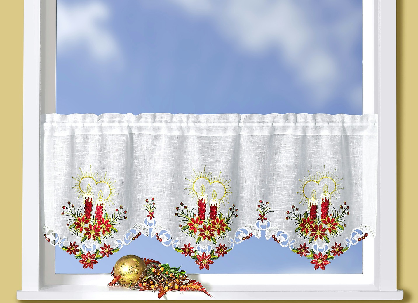 Kurzstore mit Kerzen-Motiven