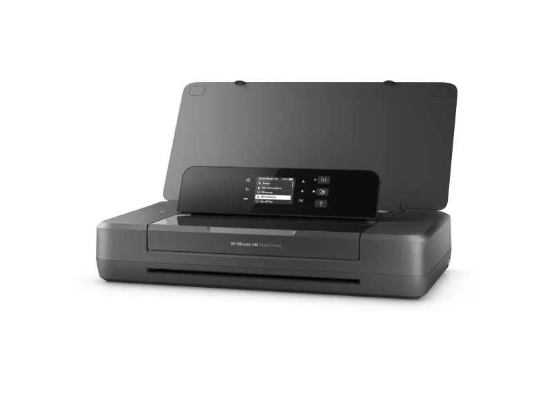 HP Officejet 200 Mobile Printer - Printer - farve - blækprinter - A4/Legal - 1200 x 1200 dpi - op til 20 spm (mono) / op til 19 spm (farve) - kapacitet: 50 ark - USB 2.0, USB vært, Wi-Fi