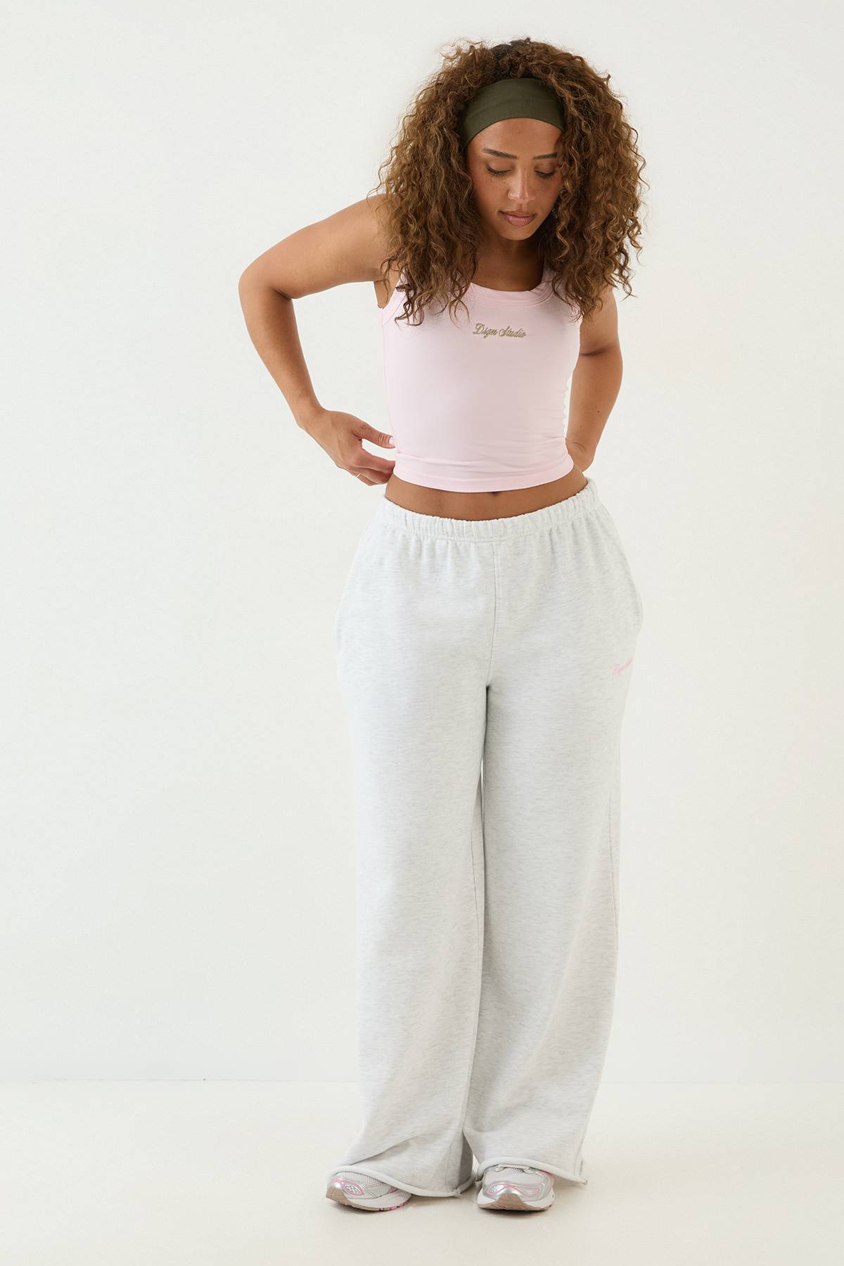 Jogging Studio Dsgn Taille Mi-haute Coupe Large Jambe Large Léger