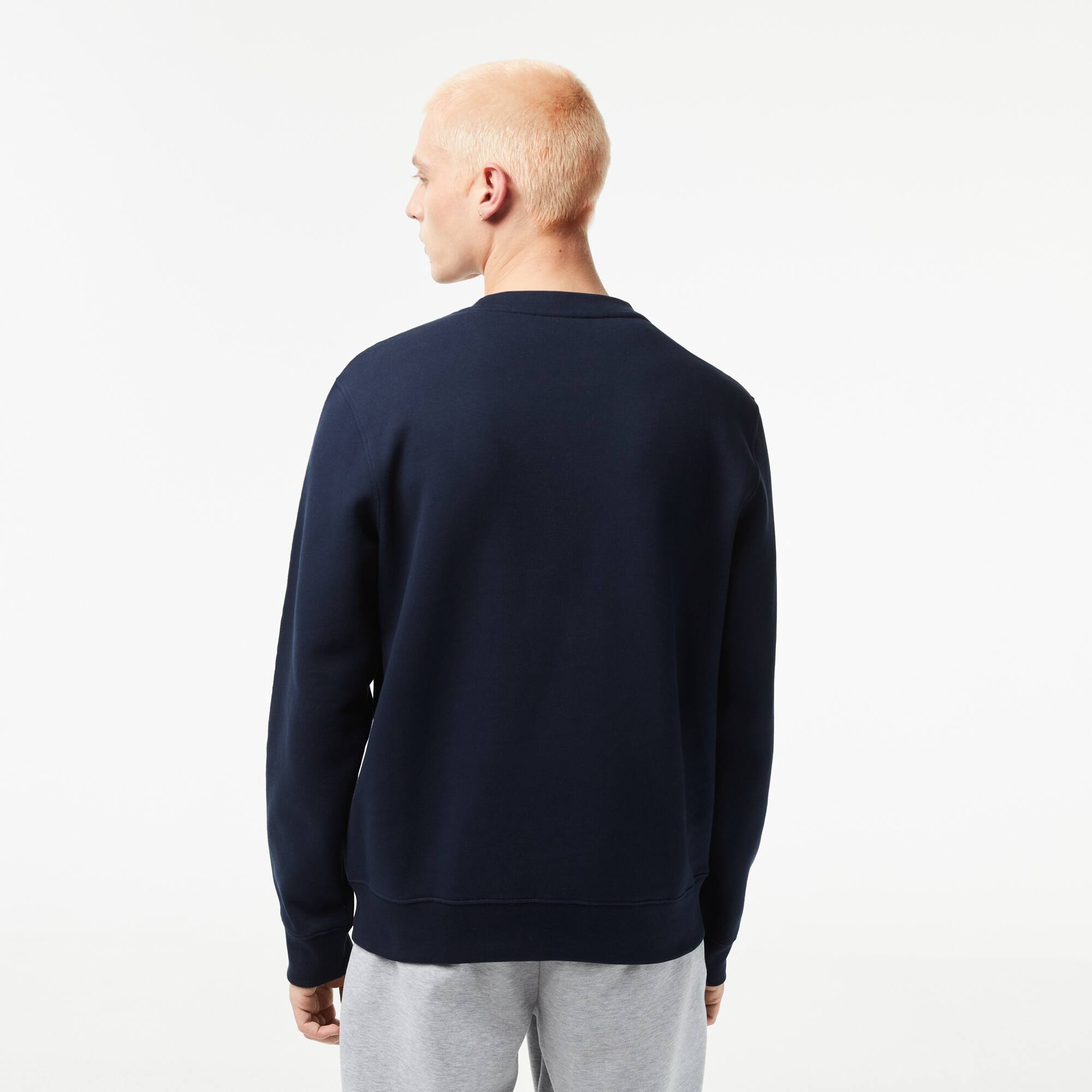 Herren Jogger-Sweatshirt aus Flanell mit Logostreifen Sweatshirts - Blau - Lacoste - Herren