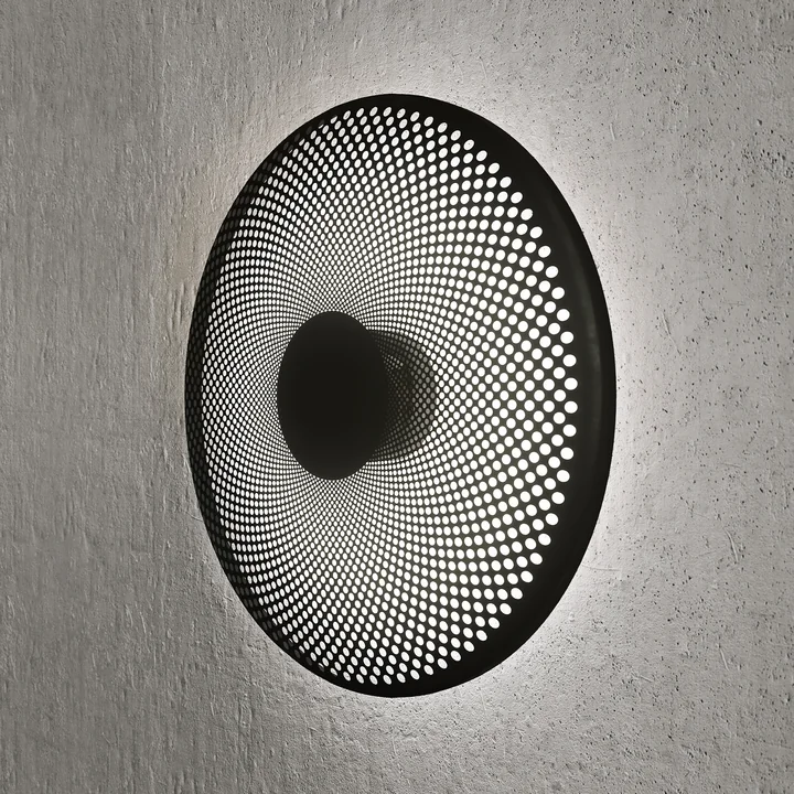 Northern - Glint LED Wandleuchte, large, opalweiss / Messing, Ø 36 cm