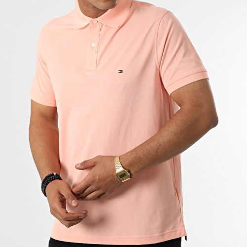 Polo Manches Courtes Print Under Collar 5685 Corail