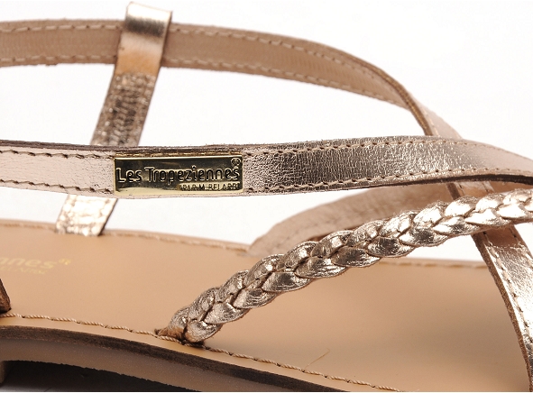 Les tropeziennes nu pieds plats femme chou or