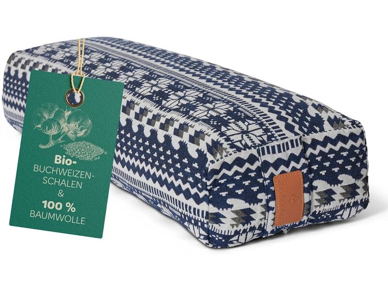 DoYourYoga Yoga-Bolster Paravati Weiss/Blau Yoga-Zubehör