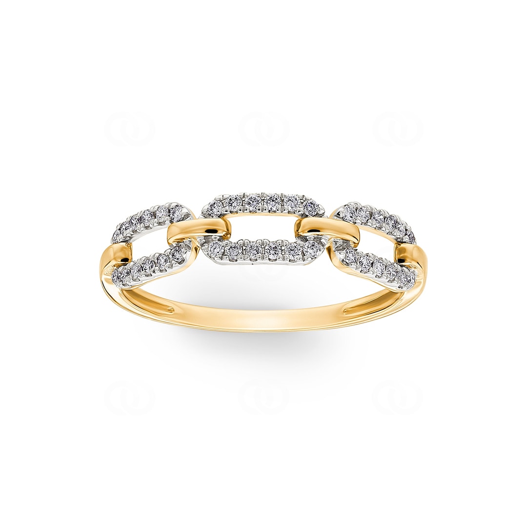 Ring 750/18 K Gelbgold mit Diamanten 0.15 ct H/si