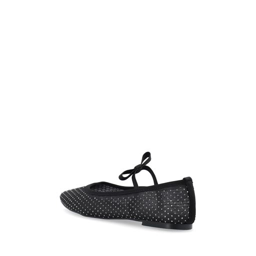 Bianco Fall Rhinestone Bow Ballerinasko, Black, 38