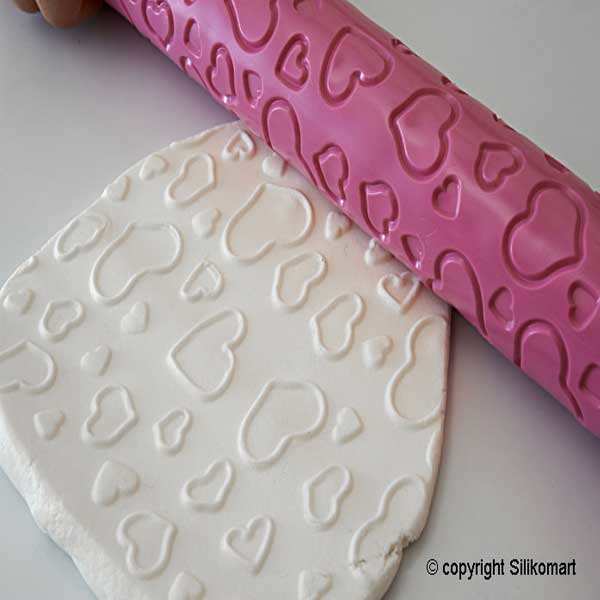 Rouleau décoratif coeurs pour pâtisserie - Wonder cake