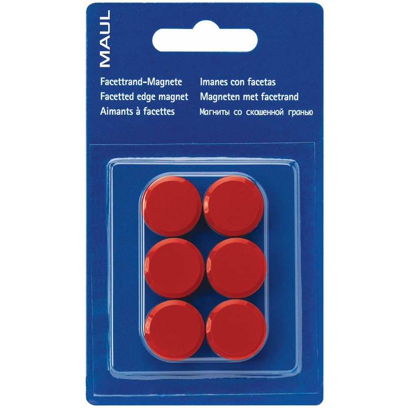 Maul Magnete, 20 mm, rot, 6 Stück