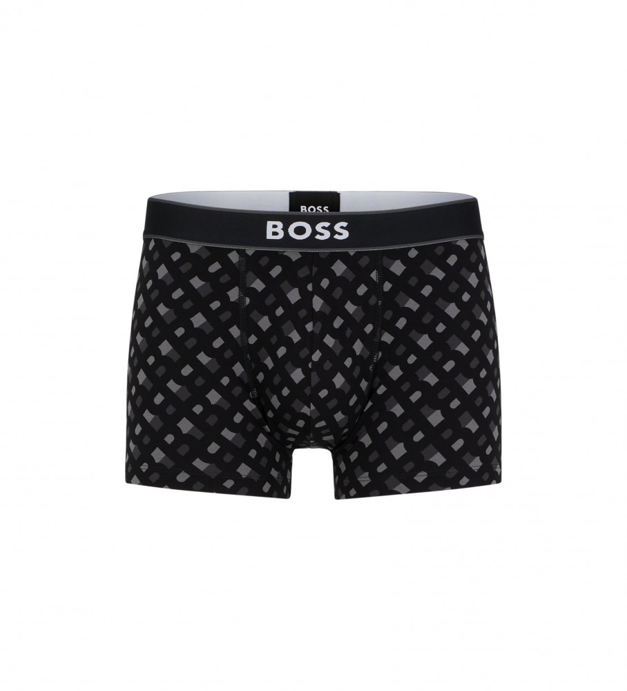Cueca boxer preta com logo da BOSS na cintura