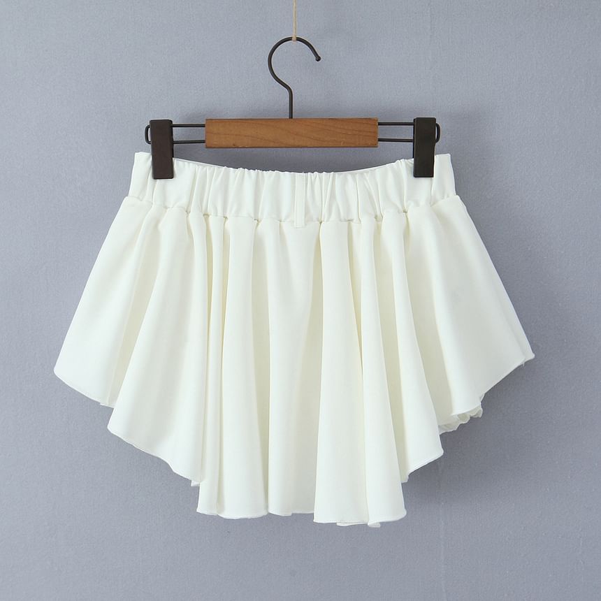 Asiris - Effen mini-tule rok met lage taille