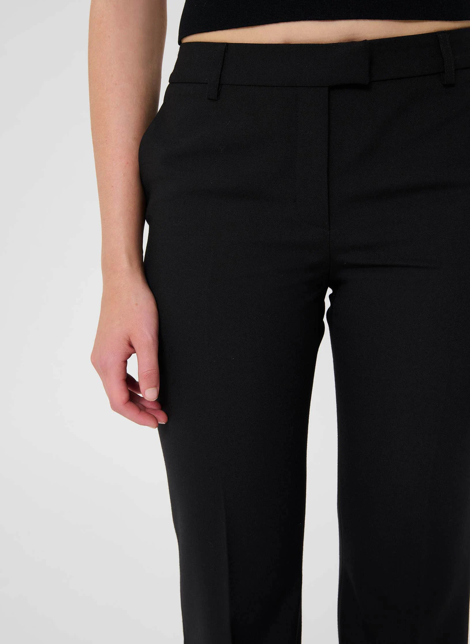 POUPEE - Pantalon de tailleur taille haute | Noir