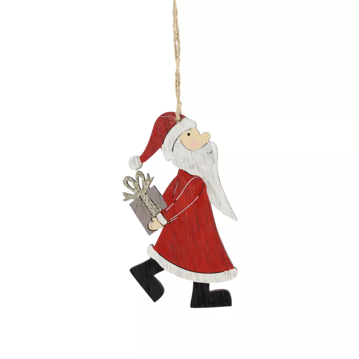 Père Noël à suspendre (H13 cm) Adam Rouge