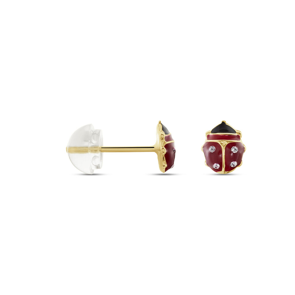 Boucles D'oreilles Puces Deena Or Jaune Oxyde De Zirconium