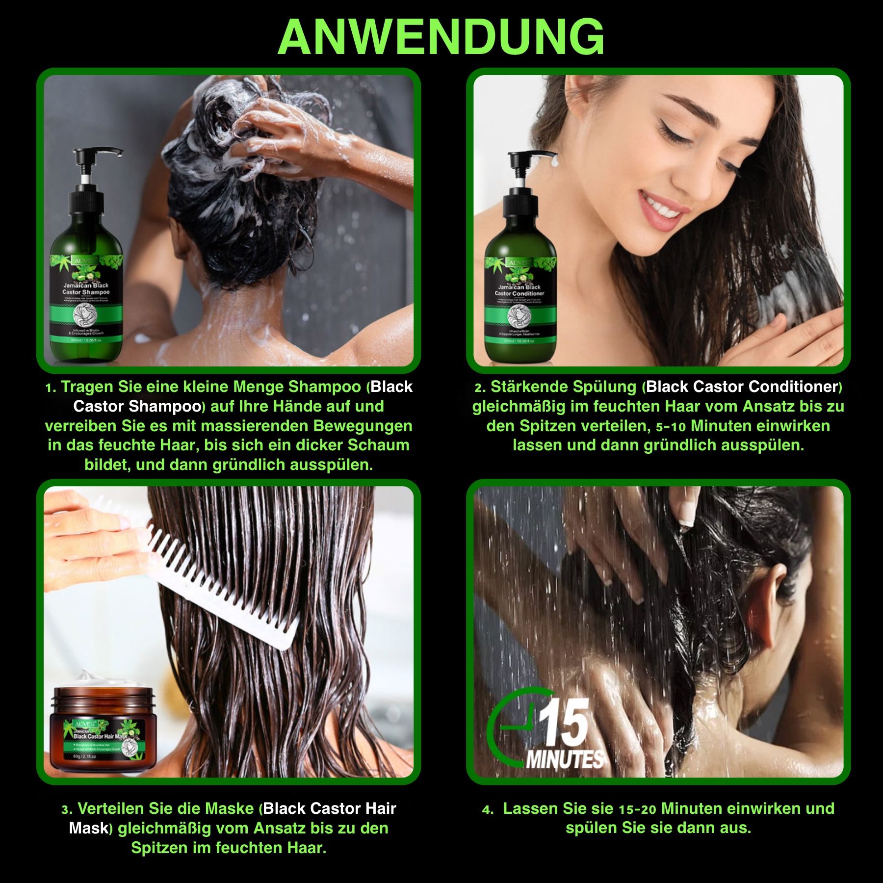 ALIVER Rizinusöl Haarshampoo