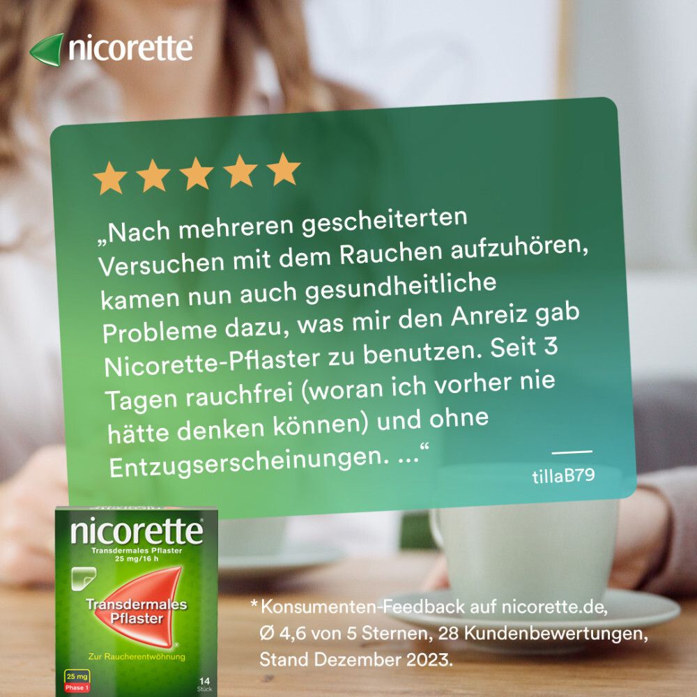 nicorette® TX Pflaster 15 mg- Jetzt 20% Rabatt sichern*