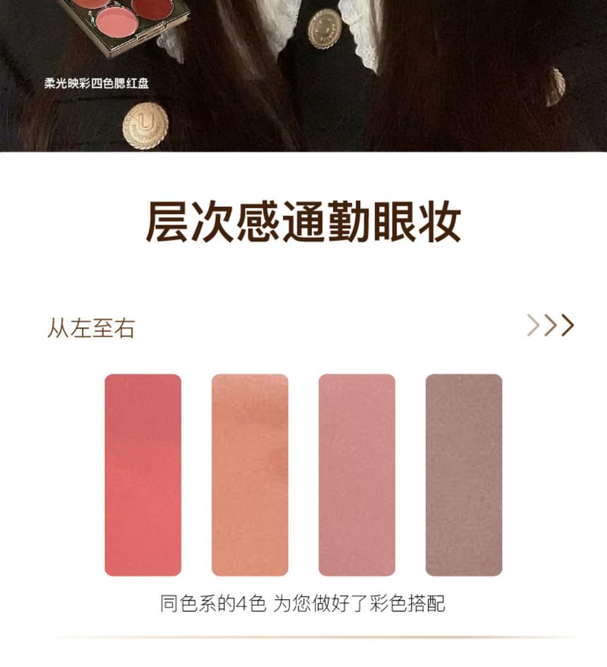 HERORANGE - 4 kleuren zachte wangblush - 01# Summer Morning