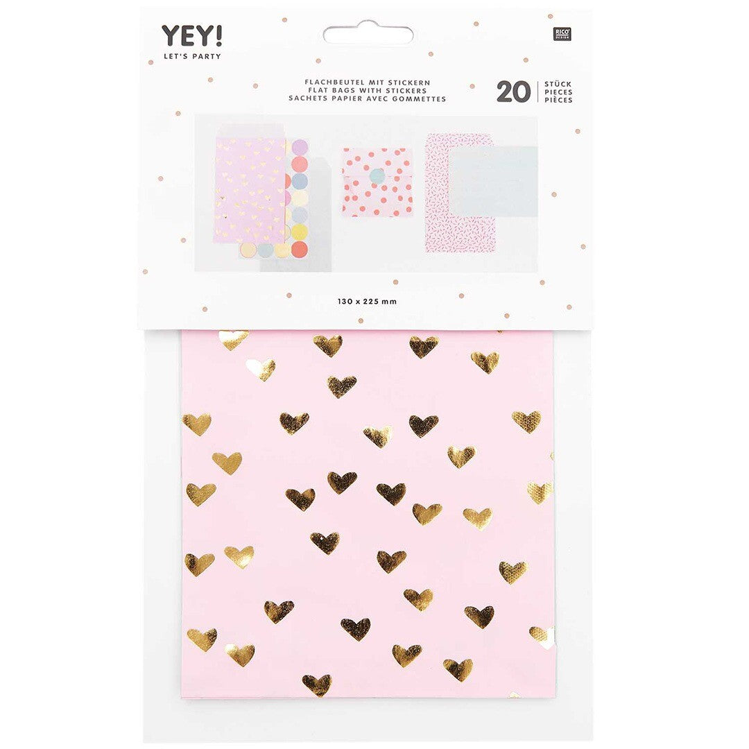 Cadeauzakjes - roze - 20st