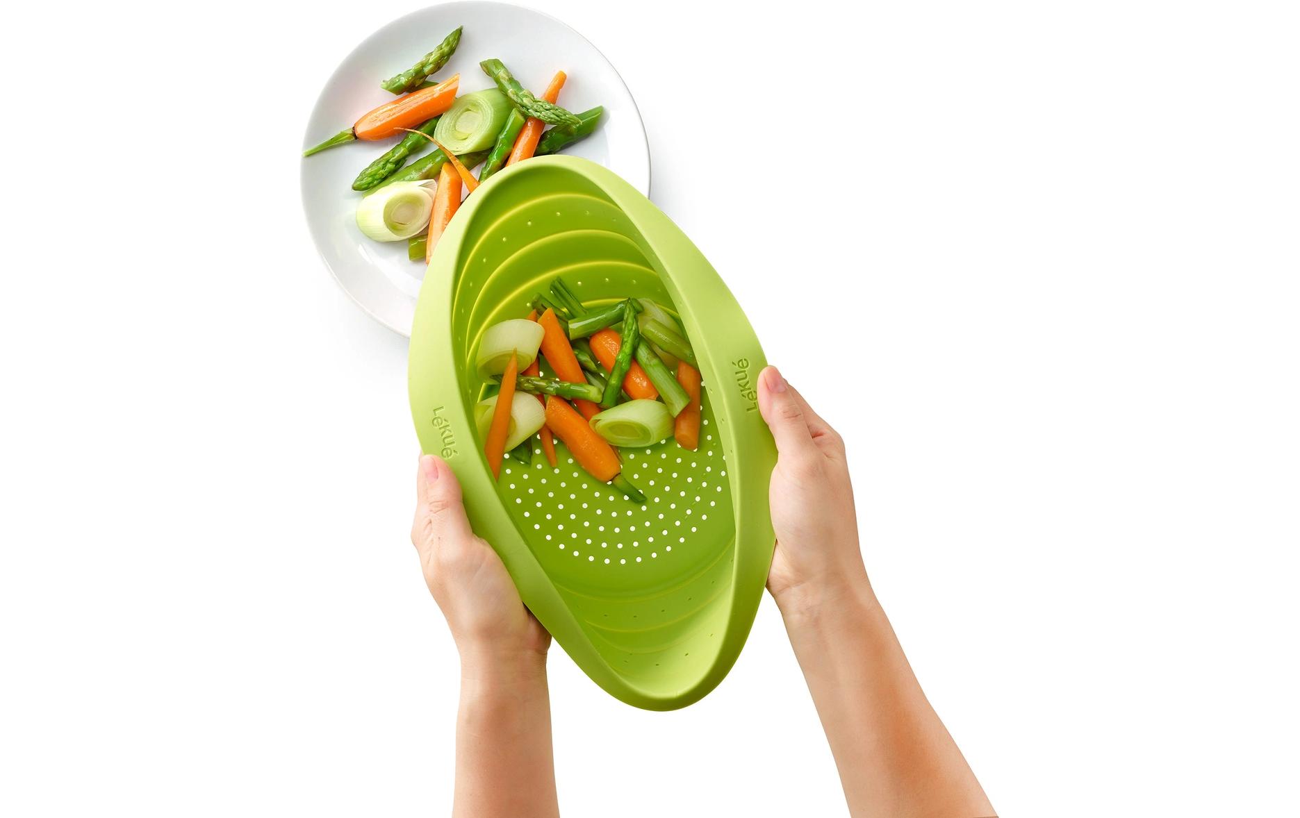 Abtropfsieb ø 23 cm, GrünZusammenklappbares Seiher