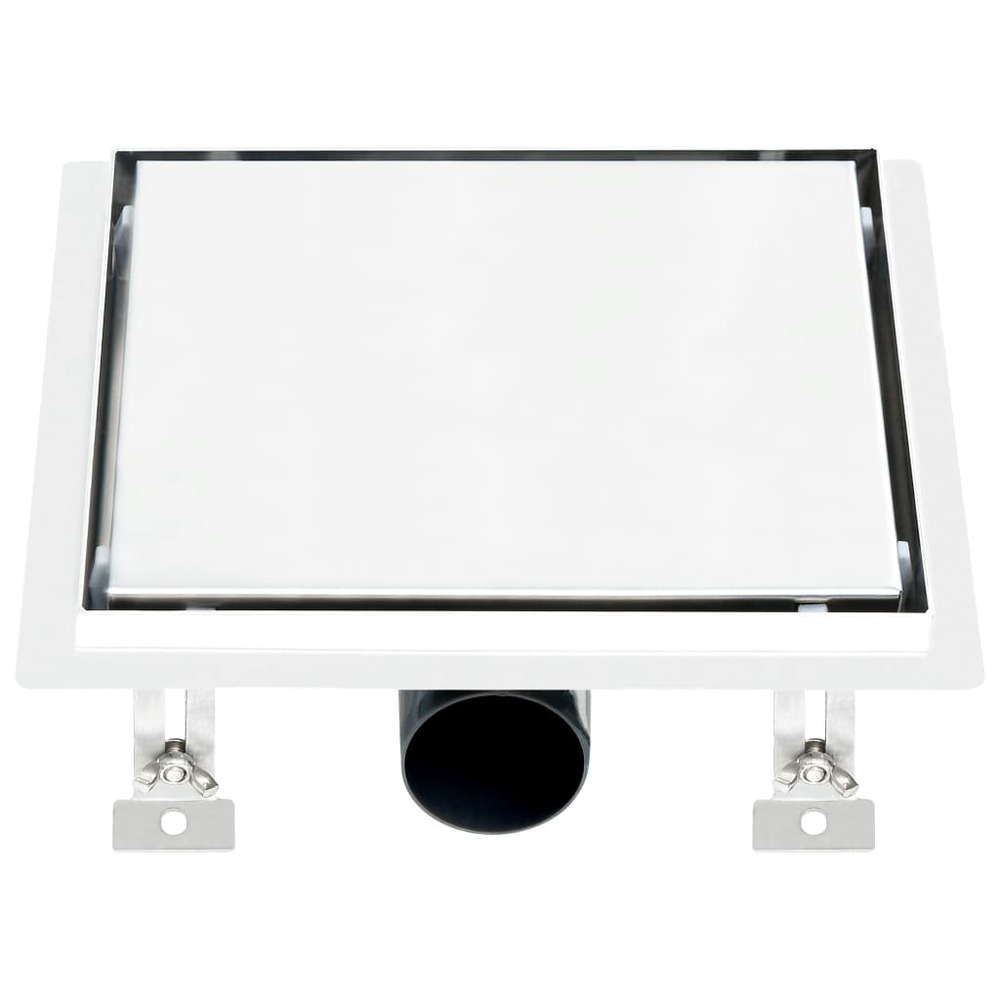 Drain de douche avec couvercle 2 en 1 23x23 cm acier inoxydable