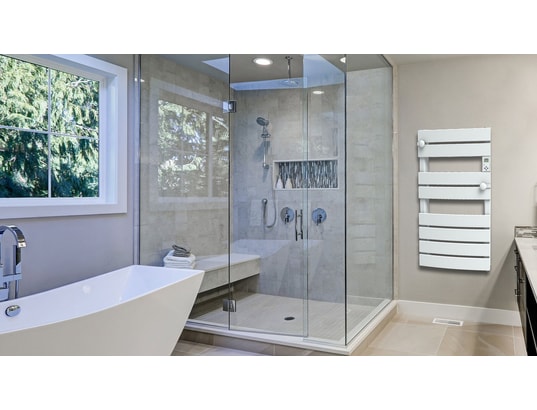 CARRERA - Sèche-serviette lame plate lcd blanc - 600w