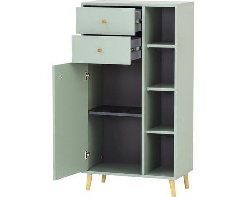 Highboard van Möbelpartner Bjarne, afmetingen (B x H x D): 60,2 x 113,4 x 33,1 cm, pistache