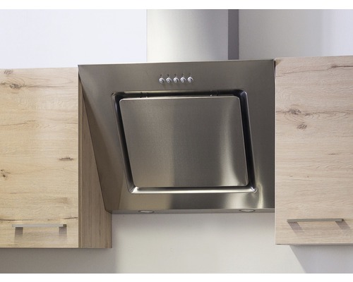 Flex Well keukenblok met apparatuur Riva 220 cm kwartsiet cubanit san remo licht mat eiken gedemonteerd omkeerbaar uitvoering 00010774
