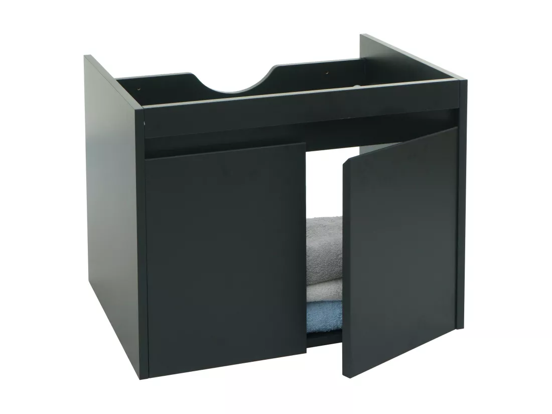 Meuble sous-lavabo MCW-L86, noir