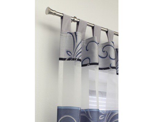 Uitschuifbare gordijnroedeset Pisa, RVS-look, 120-210 cm, Ø 16/19 mm
