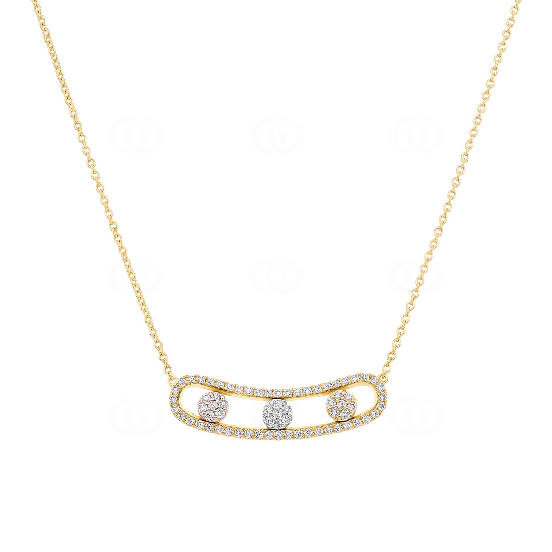 Collier 750/18 K Gelbgold mit Diamanten 0.61 ct H/Si