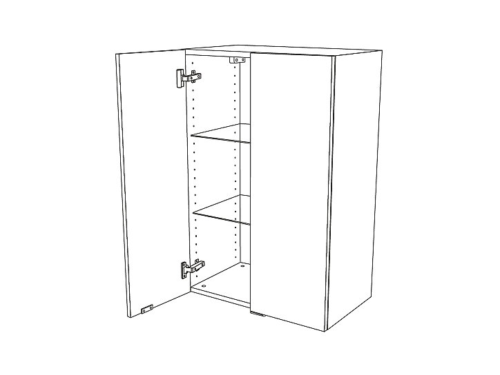 Armoire de salle de bains GoodHome Imandra gris L.60 x H.90 x P.36 cm