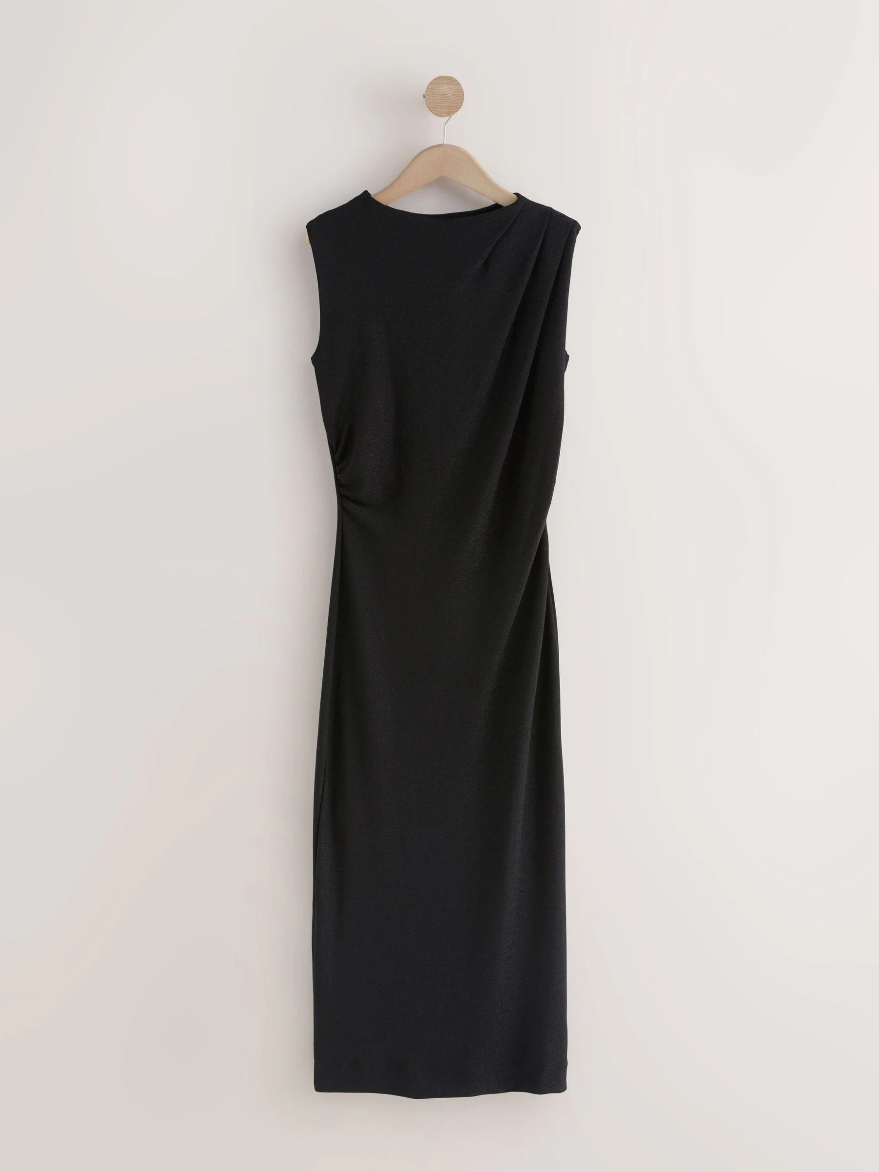 Chocoladebruin - Sparkle Ruched Column Midi Dress