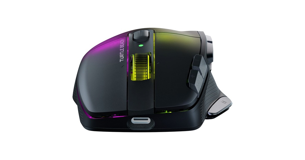 Turtle BeachKone XP Air gaming muis  (Zwart, USB-C / 2,4GHz / Bluetooth, 50 - 19.000 Dpi, RGB)