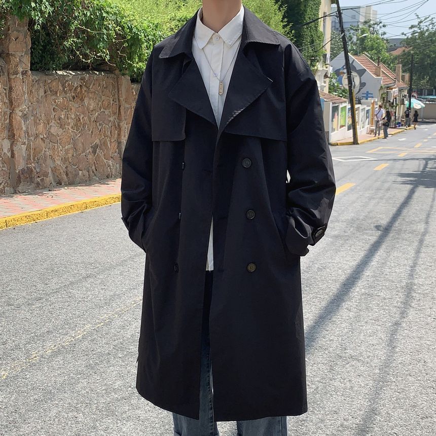Andrei - Double-breasted midi trenchcoat