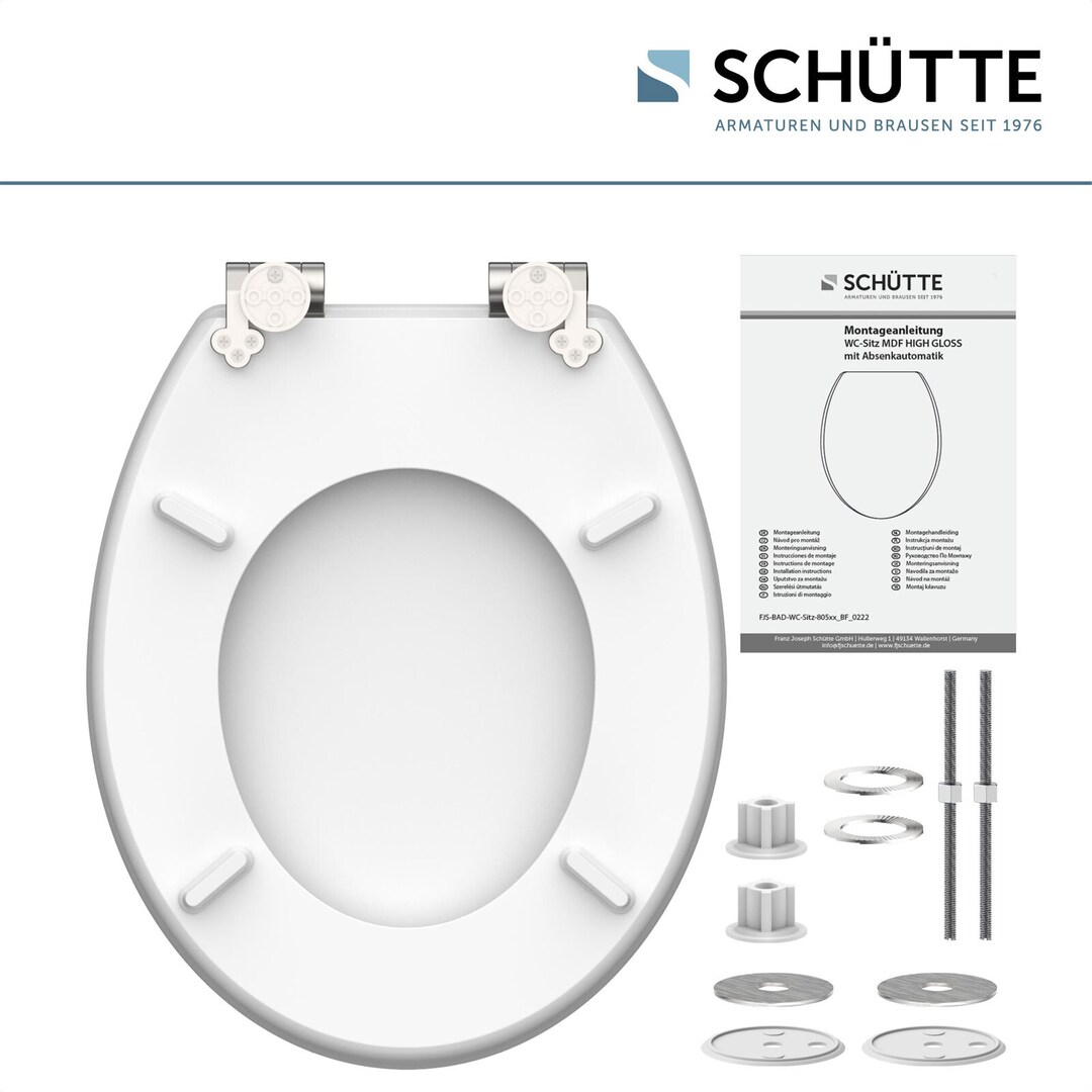 SCHÜTTE WC-Sitz Diamond Weiß Highgloss Absenkautomatik