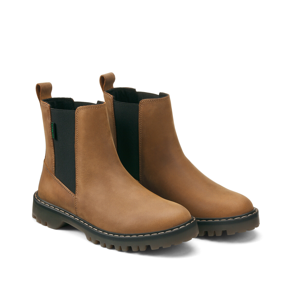 KICKERS<br>Botas Chelsea de couro Deckfit