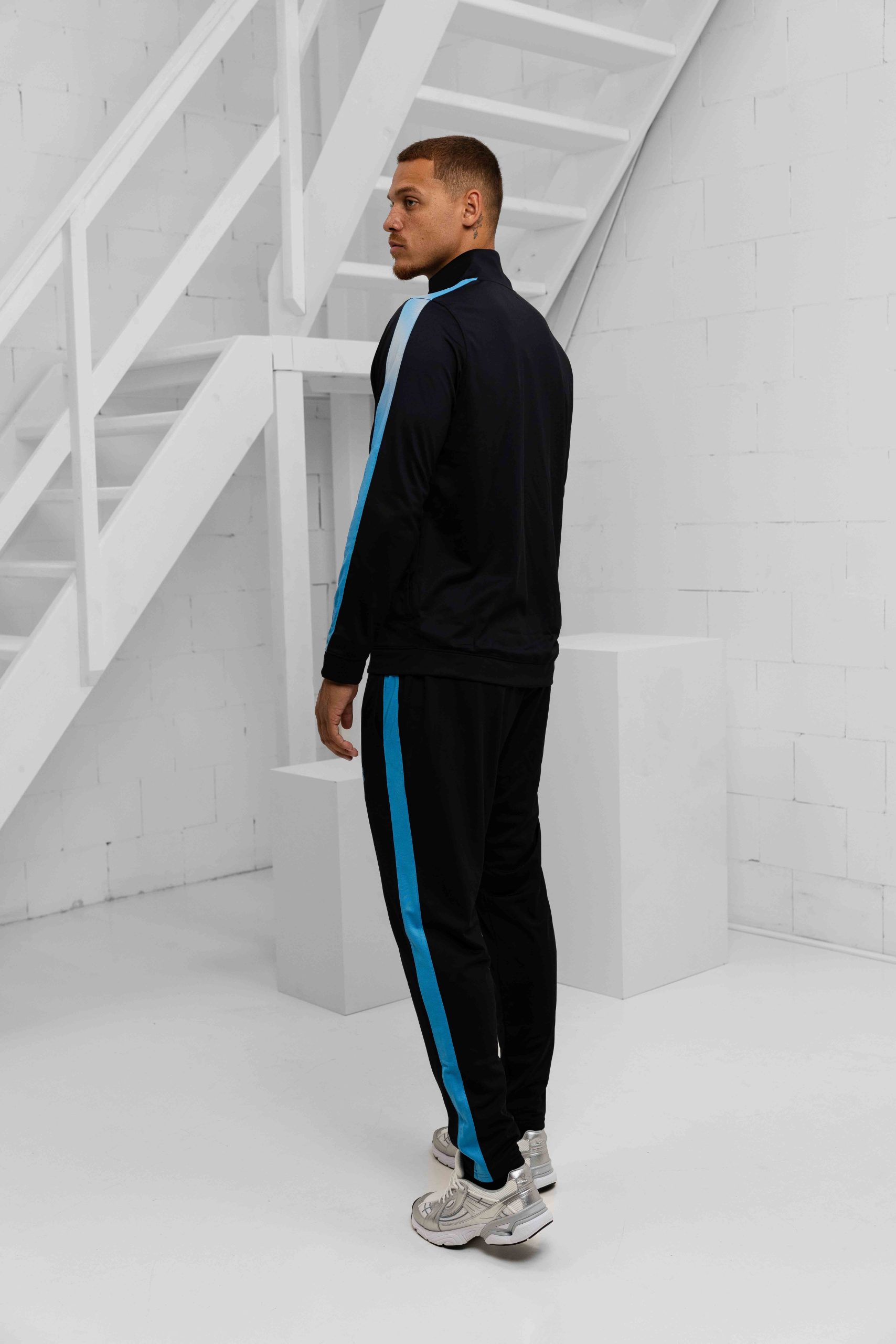 Under Armour Rival Knit Trainingspak Heren Zwart/Blauw