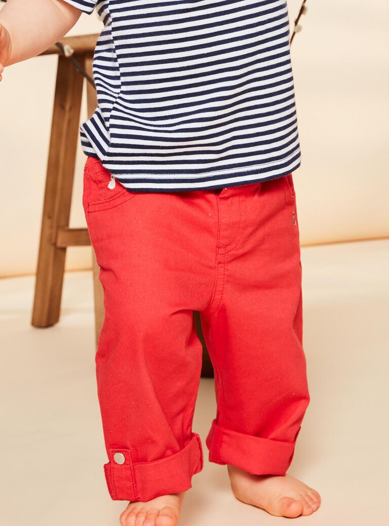 Pantalon en tubique rouge