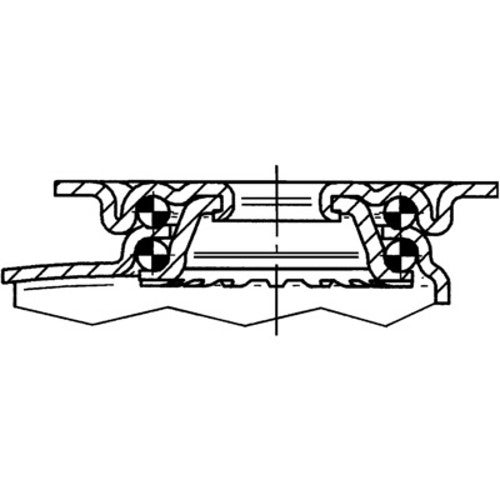 TENTE 2477 PJP 125 P50 grijs zwenkwiel met rem 125 mm