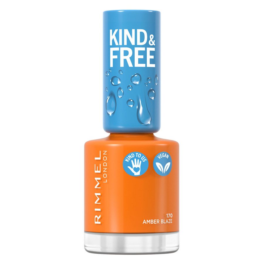 Rimmel London Kind & Free Clean Cosmetics Nail Polish 170 Amber Blaze 8ml