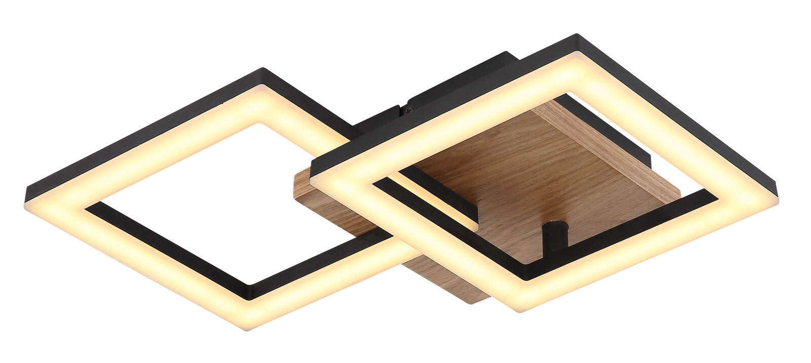 GLOBO LED Deckenlampe KERRY 46 x 22 cm Holzoptik