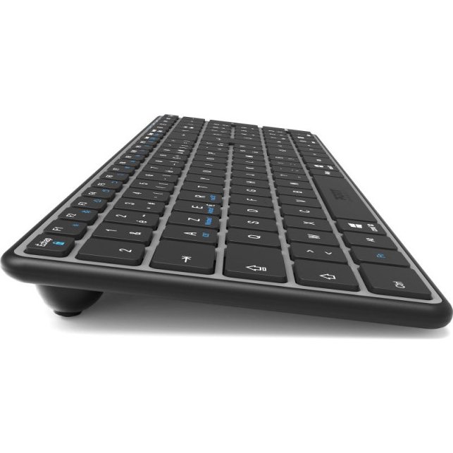 Port Designs 911002FR clavier maison/bureau RF sans fil + Bluetooth AZERTY Français Noir, Gris