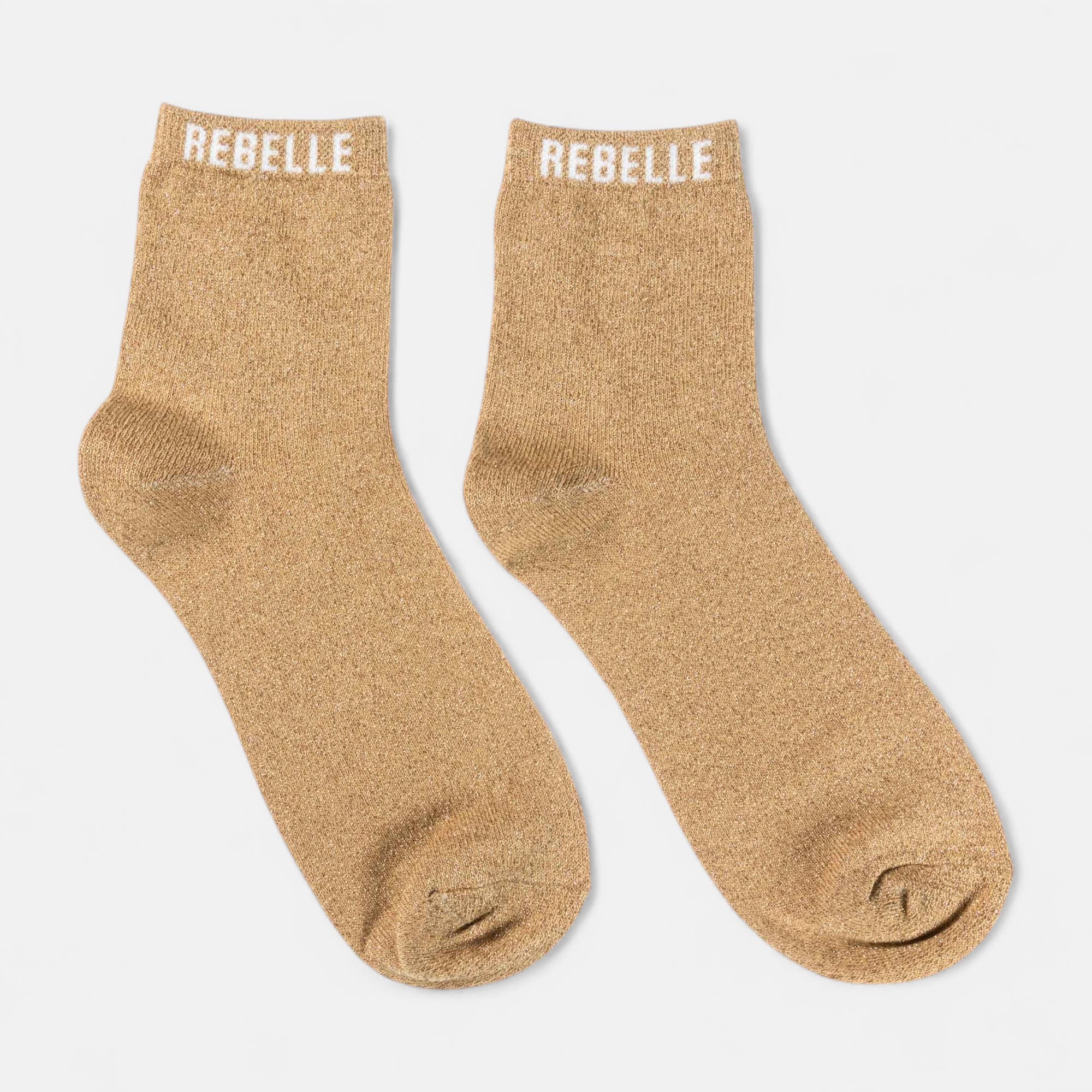 Chaussettes Femme or