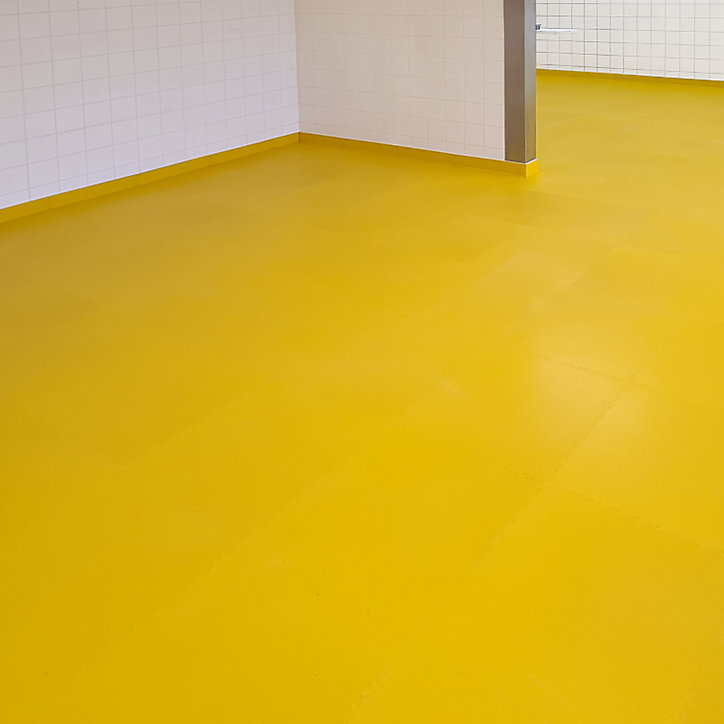 Dalle PVC garage Industy Fortelock jaune L.51 x l.51 cm