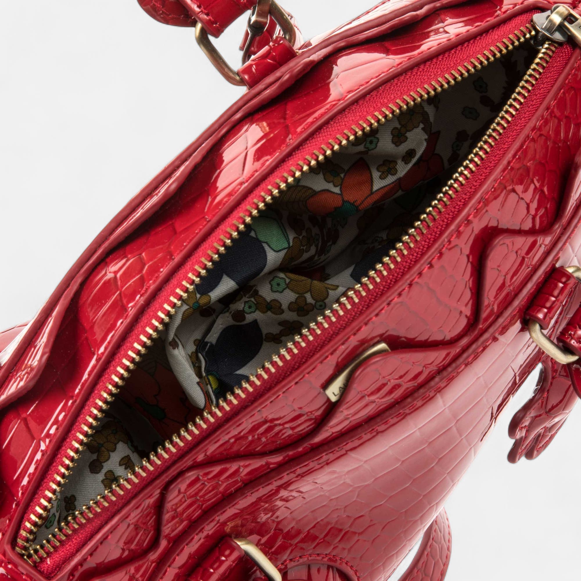 Sac à main crocodile rouge