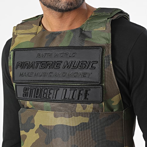 Gilet Ratpi World Vert Kaki Camouflage