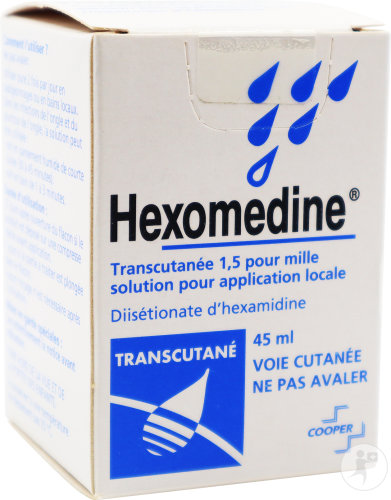 Hexomedine Transcutanée 0,15% Diisétionate D'Hexamidine Solution Pour Application Locale Flacon 45ml