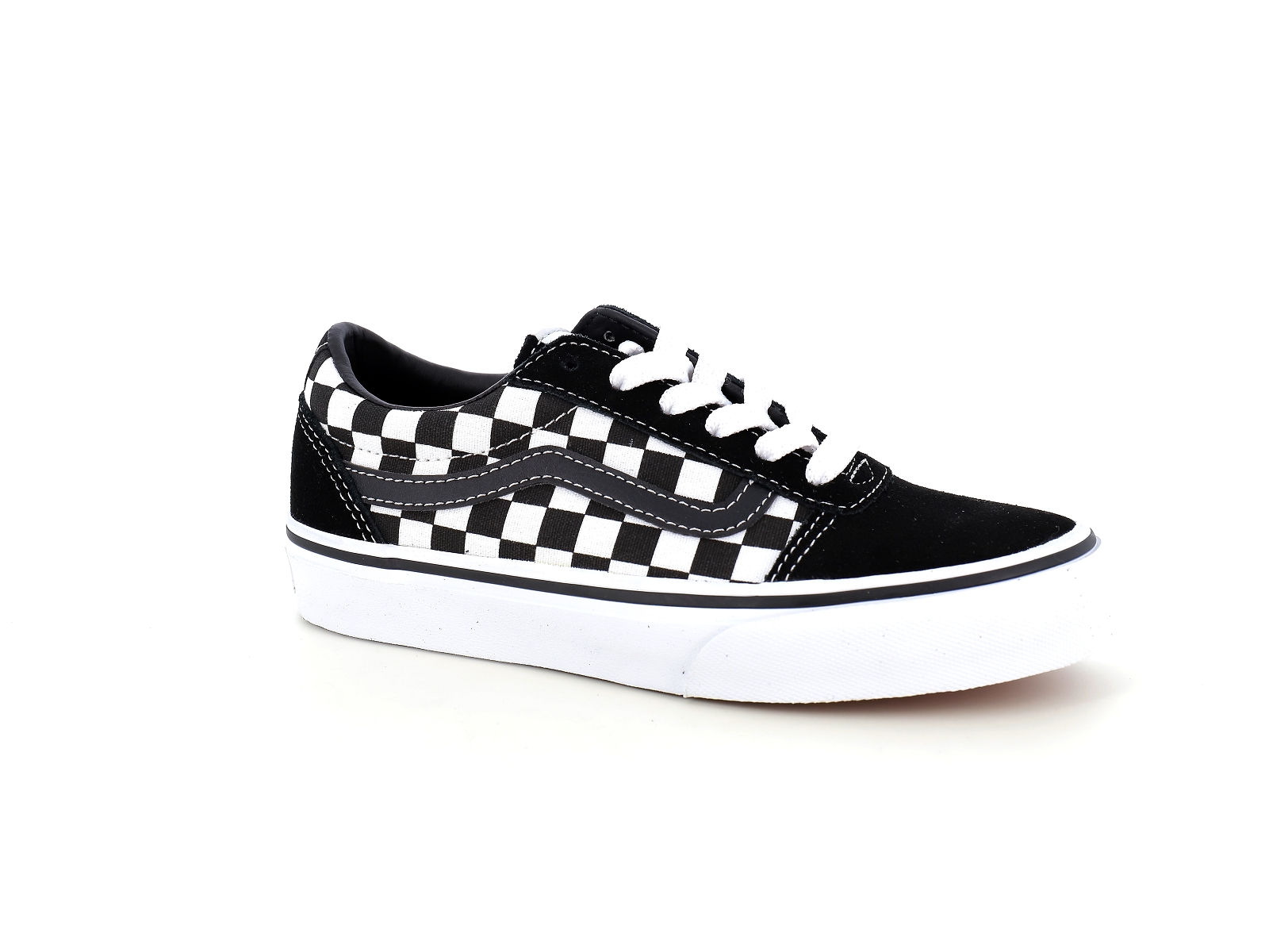 Vans-YT WARD CHECKERED Matières combinées Noir Blanc