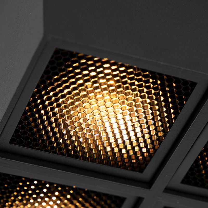 Design spot zwart 4-lichts - Qubo Honey