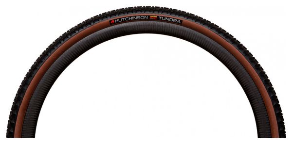 Pneu Gravel Hutchinson Tundra 700 mm Tubeless Ready Souple Hardskin Bi-Compound Flancs Beiges Tan