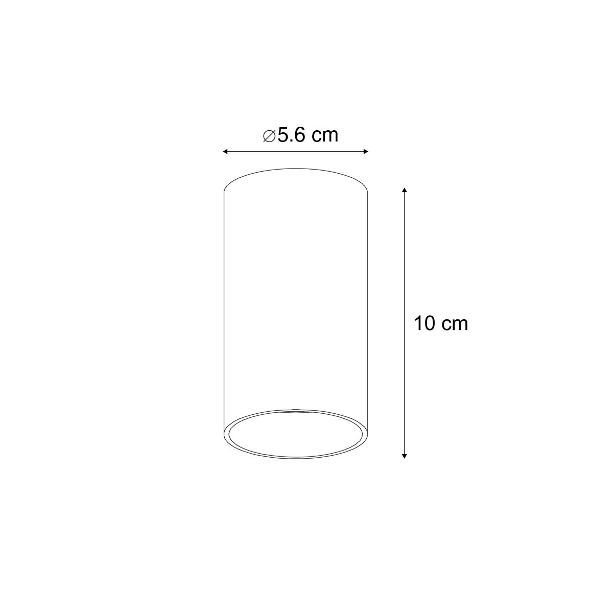 Moderne opbouwspot beige GU10 50mm rond - Tuba